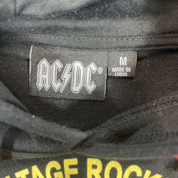 ACDC 1976 High Voltage Tour Women Medium Black Pullover Hoodie - Picture 3 of 6